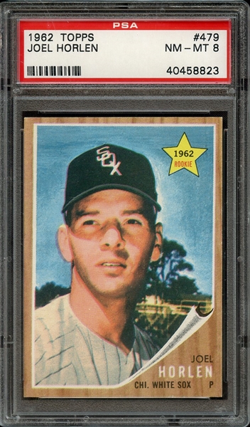 1962 TOPPS 479 JOEL HORLEN PSA NM-MT 8