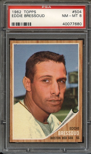 1962 TOPPS 504 EDDIE BRESSOUD PSA NM-MT 8