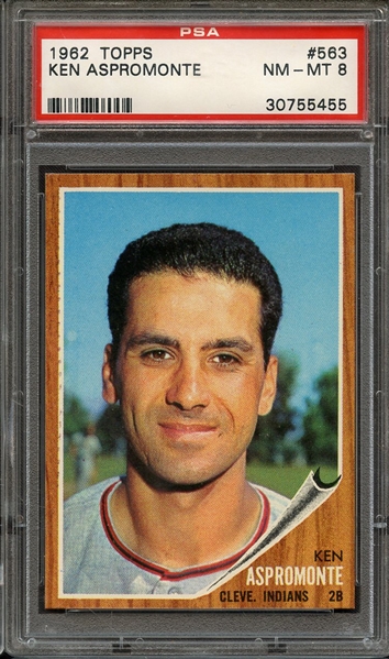 1962 TOPPS 563 KEN ASPROMONTE PSA NM-MT 8