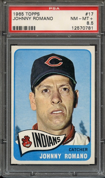 1965 TOPPS 17 JOHNNY ROMANO PSA NM-MT+ 8.5