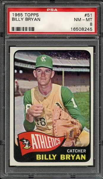 1965 TOPPS 51 BILLY BRYAN PSA NM-MT 8