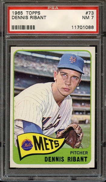 1965 TOPPS 73 DENNIS RIBANT PSA NM 7