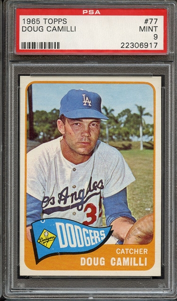 1965 TOPPS 77 DOUG CAMILLI PSA MINT 9
