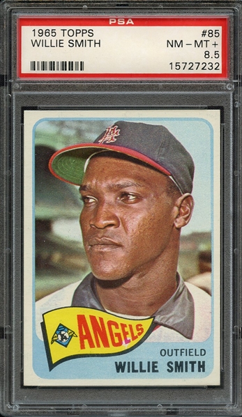 1965 TOPPS 85 WILLIE SMITH PSA NM-MT+ 8.5