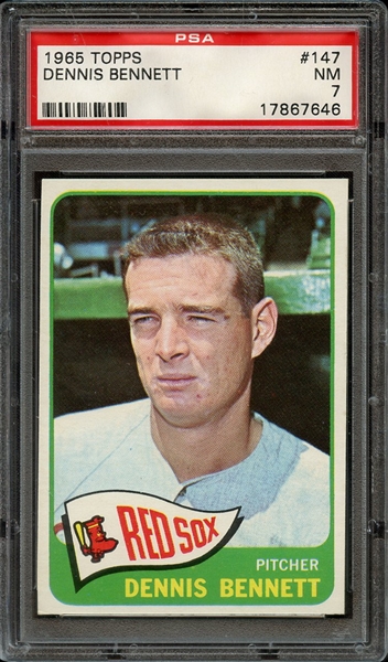 1965 TOPPS 147 DENNIS BENNETT PSA NM 7