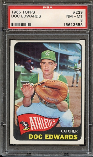1965 TOPPS 239 DOC EDWARDS PSA NM-MT 8
