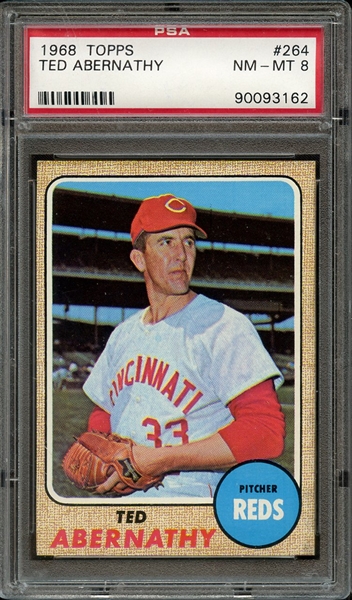1968 TOPPS 264 TED ABERNATHY PSA NM-MT 8