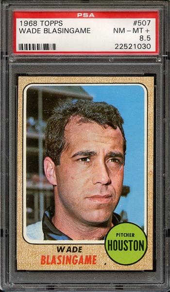 1968 TOPPS 507 WADE BLASINGAME PSA NM-MT+ 8.5