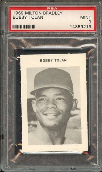 1969 MILTON BRADLEY BOBBY TOLAN PSA MINT 9