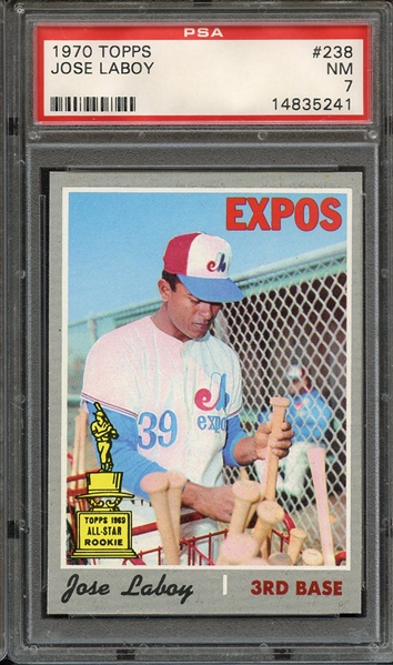 1970 TOPPS 238 JOSE LABOY PSA NM 7