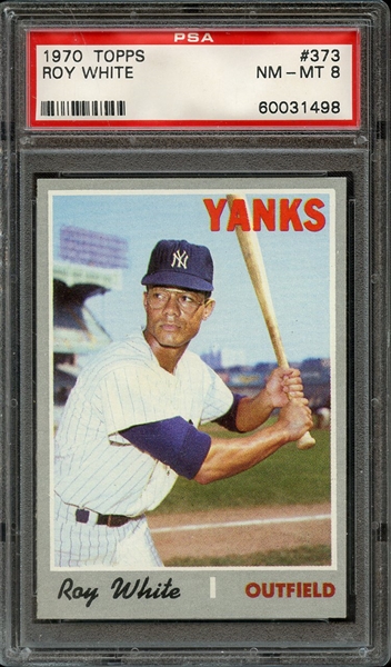 1970 TOPPS 373 ROY WHITE PSA NM-MT 8