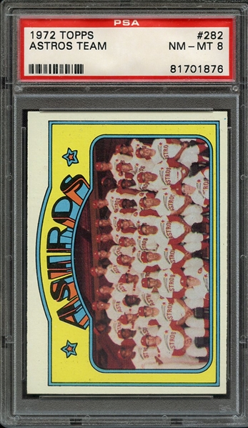 1972 TOPPS 282 ASTROS TEAM PSA NM-MT 8