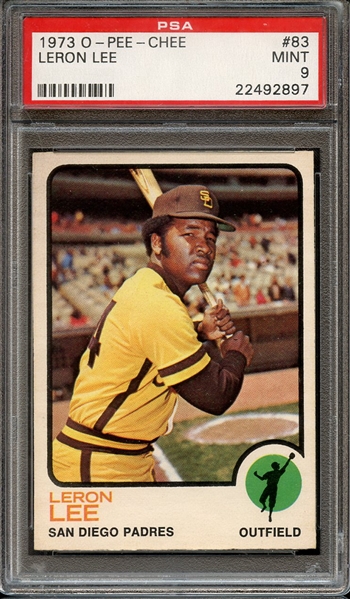 1973 O-PEE-CHEE 83 LERON LEE PSA MINT 9