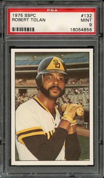 1975 SSPC 132 ROBERT TOLAN PSA MINT 9