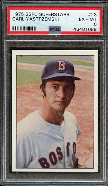 1975 SSPC SUPERSTARS 23 CARL YASTRZEMSKI PSA EX-MT 6