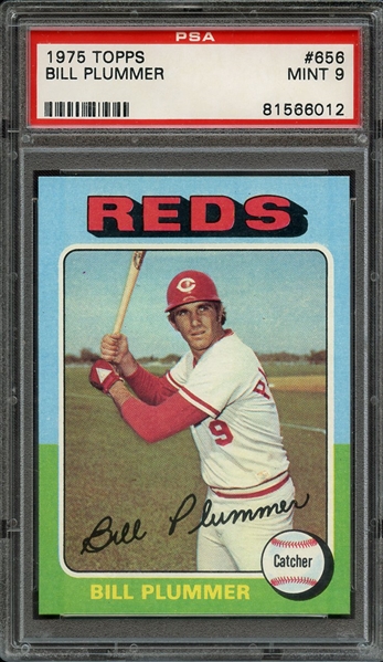 1975 TOPPS 656 BILL PLUMMER PSA MINT 9