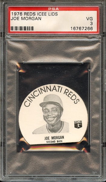 1976 ICEE DRINKS REDS JOE MORGAN PSA VG 3