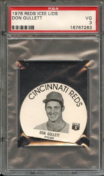 1976 ICEE DRINKS REDS DON GULLETT PSA VG 3