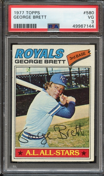 1977 TOPPS 580 GEORGE BRETT PSA VG 3