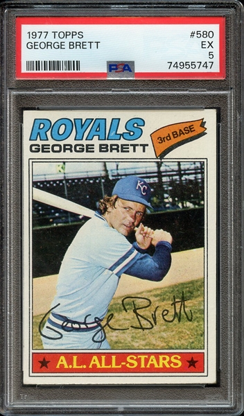 1977 TOPPS 580 GEORGE BRETT PSA EX 5