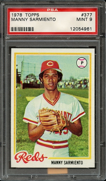 1978 TOPPS 377 MANNY SARMIENTO PSA MINT 9
