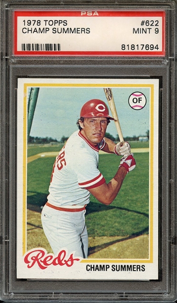 1978 TOPPS 622 CHAMP SUMMERS PSA MINT 9