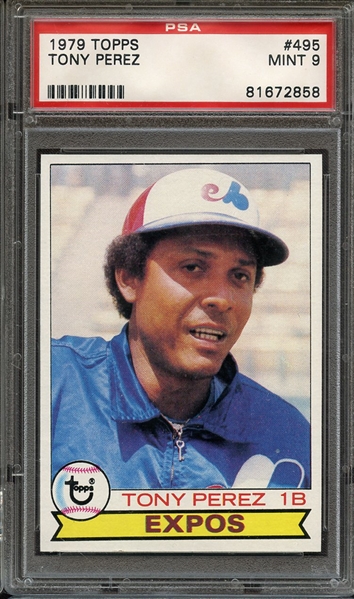 1979 TOPPS 495 TONY PEREZ PSA MINT 9