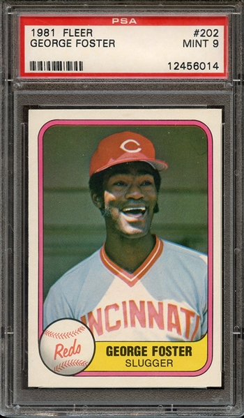 1981 FLEER 202 GEORGE FOSTER PSA MINT 9
