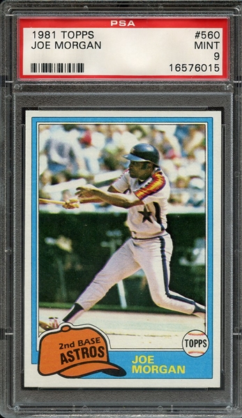 1981 TOPPS 560 JOE MORGAN PSA MINT 9
