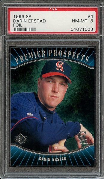 1996 SP 4 DARIN ERSTAD FOIL PSA NM-MT 8
