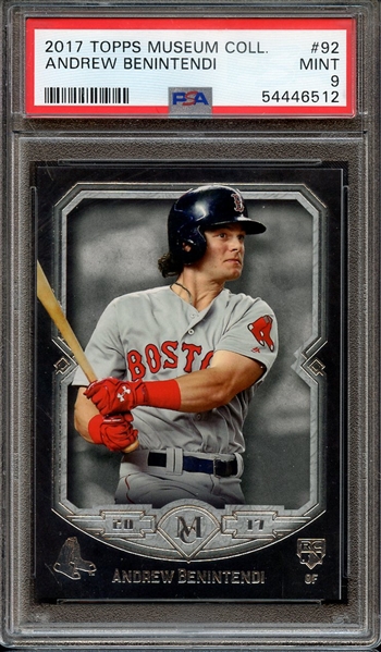 2017 TOPPS MUSEUM COLLECTION 92 ANDREW BENINTENDI PSA MINT 9