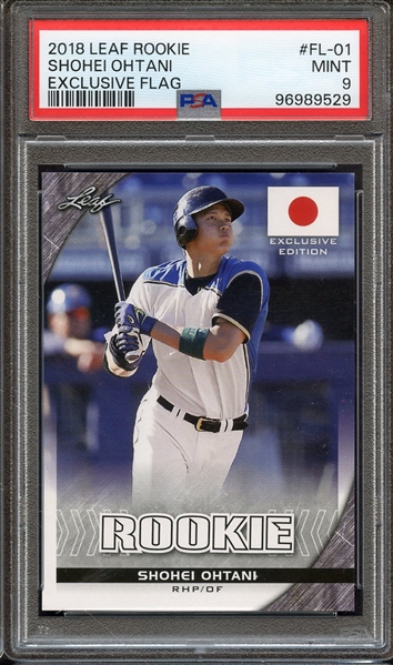 2018 LEAF ROOKIE OHTANI EXCLUSIVE FLAG FL-01 SHOHEI OHTANI EXCLUSIVE FLAG PSA MINT 9