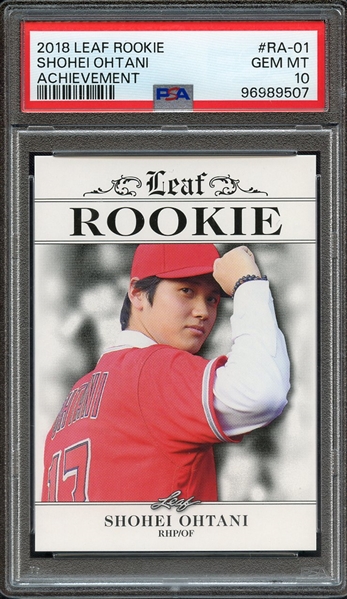 2018 LEAF ROOKIE OHTANI ACHIEVEMENT RA-01 SHOHEI OHTANI ACHIEVEMENT PSA GEM MT 10