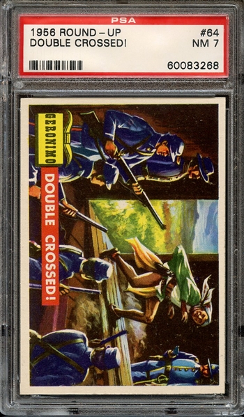 1956 ROUND-UP 64 DOUBLE CROSSED! PSA NM 7
