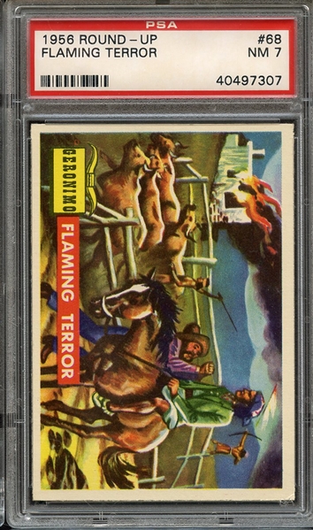 1956 ROUND-UP 68 FLAMING TERROR PSA NM 7