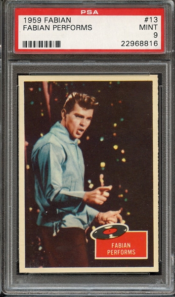 1959 FABIAN 13 FABIAN PERFORMS PSA MINT 9