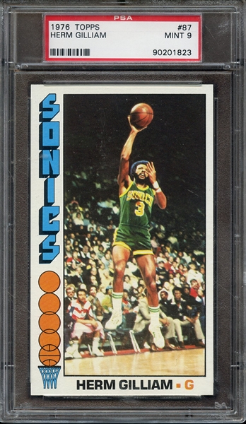 1976 TOPPS 87 HERM GILLIAM PSA MINT 9