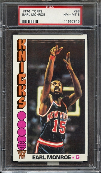 1976 TOPPS 98 EARL MONROE PSA NM-MT 8