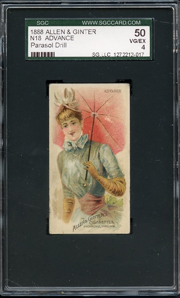 1888 ALLEN & GINTER N18 PARASOL DRILL ADVANCE SGC VG/EX 50 / 4