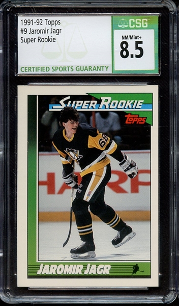 1991 TOPPS 9 JAROMIR JAGR CSG NM-MT+ 8.5