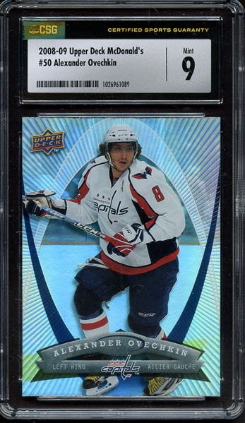 2008 UPPER DECK MCDONALD'S 50 ALEXANDER OVECHKIN CSG MINT 9