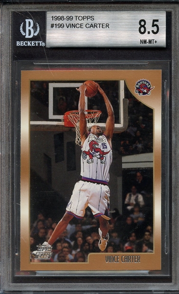 1998 TOPPS 199 VINCE CARTER BGS NM-MT+ 8.5