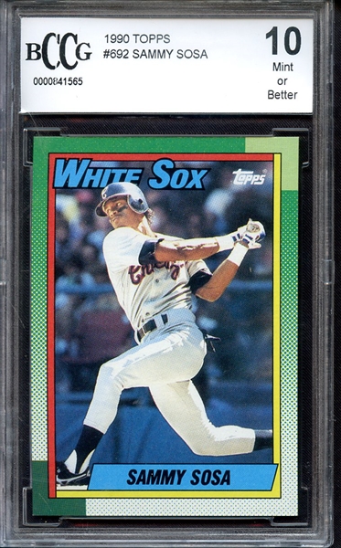 1990 TOPPS 692 SAMMY SOSA BCCG 10