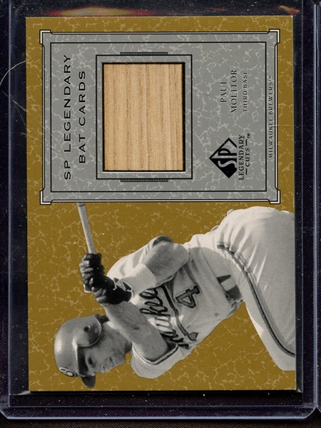 2001 SP LEGENDARY CUTS PAUL MOLITOR GAME USED BAT