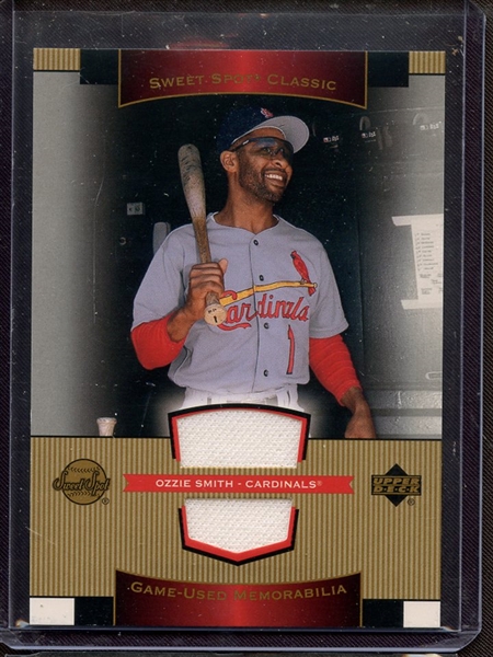 2003 UPPER DECK SWEET SPOT CLASSIC OZZIE SMITH GAME USED JERSEY