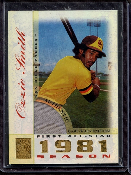 2003 TOPPS TRIBUTE OZZIE SMITH GAME USED JERSEY