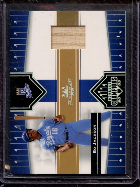 2005 DONRUSS CHAMPIONS BO JACKSON GAME USED BAT