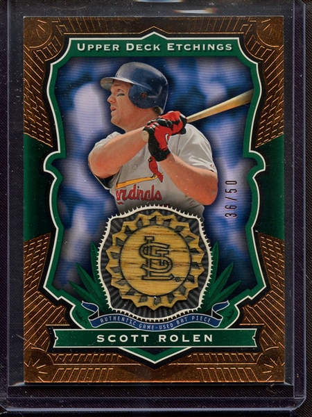 2004 UPPER DECK ETCHINGS SCOTT ROLEN GAME USED BAT