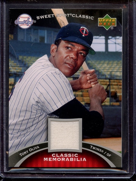 2007 UPPER DECK SWEET SPOT CLASSIC TONY OLIVA GAME USED JERSEY