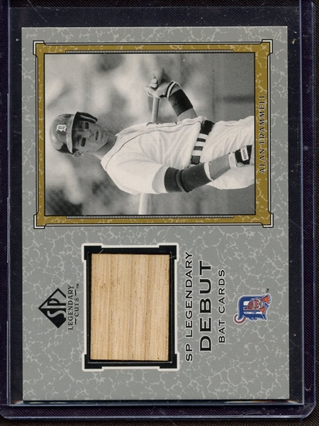 2001 SP LEGENDARY CUTS ALAN TRAMMELL GAME USED BAT